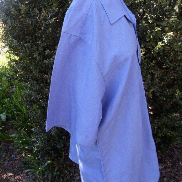 Men's XL Shirt Alpine Aerotech Blue Short Sleeve Dress Biz Collection Vintage - Picture 7 of 8